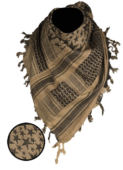 Арафатка шарф-шемаг тактична 110х110см Зірка Mil-Tec Універсальний Койот (12609405)