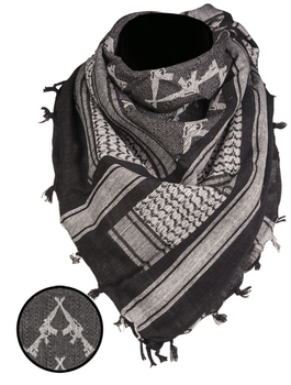 Арафатка шарф-шемаг тактическая 110x110см Автомат Mil-Tec Универсальный Черный (12609202)
