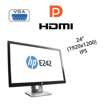 Монитор HP E242 / 24" (1920x1200) IPS / 1x VGA, 1x HDMI, 1x DP б/у