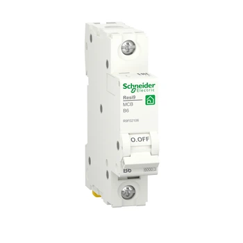 Автоматический выключатель Resi9 Schneider Electric 6 A 1P кривая B 6kA R9F02106
