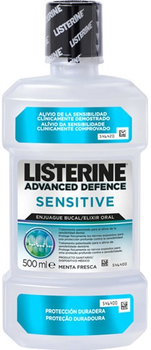 Ополіскувач для порожнини рота для відбілювання зубів Listerine Advanced Defence Sensitive Mouthwash 500 ml (3574661336992)