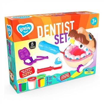 Игровой набор для лепки с тестом Lovin Dentist Set Дантист, 41193 ОКТО