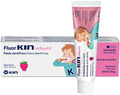 Pasta do zębów dla dzieci Fluorkin Children's Strawberry Paste 50 ml (8499992324546)