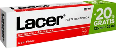 Зубна паста Lacer Toothpaste 125ml + 25 ml Free (8430340020321)