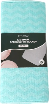 Коврик для сушки посуды Eco Fabric Волна Голубой 30 х 40 см (EF-3040-XB)