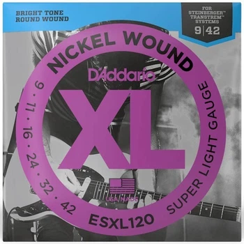 Струны для электрогитары D'Addario ESXL120 XL NICKEL WOUND SUPER LIGHT DOUBLE BALL END (09-42)