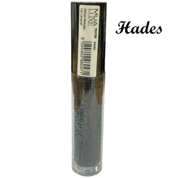Стойкая матовая помада с эффектом металик MUA Makeup Academy Velvet Matte Metallic Lip Lacquer Liquid Hades Черный