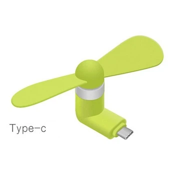 Вентилятор гибкий Type-C Зеленый для телефонов, повербанков и ноутбуков