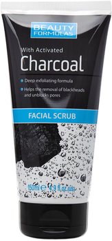 Очищаючий скраб для обличчя з активованим вугіллям Beauty Formulas 150 мл (5012251012249)