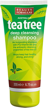 Очищаючий шампунь для волосся чайне дерево Beauty Formulas Tea Tree 200 мл (5012251010405)