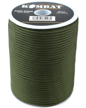 Паракорд тактичний міцна мотузка для стоянок KOMBAT UK kb-pcr-olgr 100м оливковий (OR.M_498)