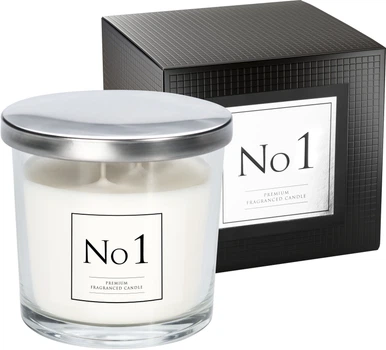 Ароматична свічка Bispol у склянці з металевою кришкою Premium Fragranced Candle №1 (snp100-001)