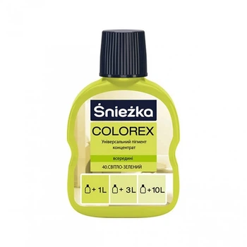 Барвник Sniezka Colorex, 100мл, 040 - світло-зелений