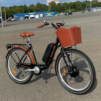 Велосипед з Е-комплектом 26" Cross Sorento 36В 350Вт 10 Ah/ Мотор MXSUS/ з кошиком та багажником