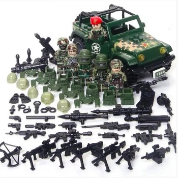 Фигурки украинских спецназовцев на автомобиле SWAT армия военные альфа КОРД