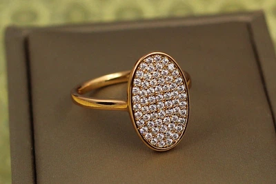Кольцо Xuping Jewelry прекрасный овал р 16 золотистое