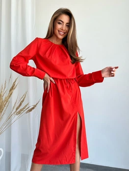 Платье миди летнее женское ISSA PLUS 13792 2XL Коралловое (issa2007682462636)
