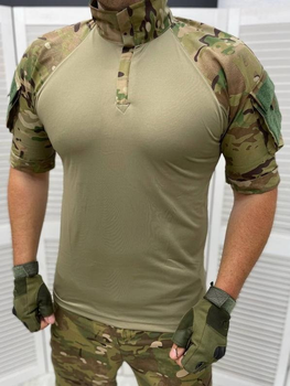 Тактична футболка сорочка ubacs чоловіча армійська бойова військова для ЗСУ розмір M колір Мультикам