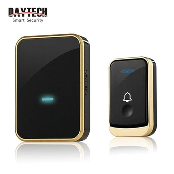 Дверний дзвінок Daytech DB18 gold бездротовий, водозахищений 300 метрів, Батарейка у комплекті
