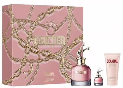 Zestaw damski Jean Paul Gaultier Scandal Eau De Perfume Spray 80 ml + Miniatura 6 ml + Balsam do ciała 75 ml (8435415082617)