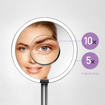 Дзеркало з підсвічуванням My Flexible Mirror косметологічне на гнучкій ніжці десятикратне збільшення 10Х (4804FLXMRR) ICL44