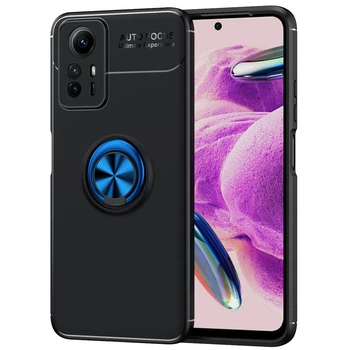 Чехол TPU Ring для Xiaomi Redmi Note 12S бампер противоударный с подставкой Black=Blue