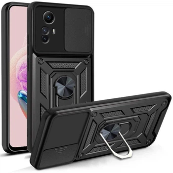 Чехол Hide Shield для Xiaomi Redmi Note 12S бампер противоударный с подставкой Black