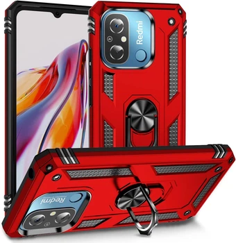 Чохол Shield для Xiaomi Redmi 12C протиударний бампер з підставкою Red