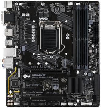 Материнская плата Gigabyte GA-H270M-DS3H LGA 1151v1 (GA-H270M-DS3H) Б/У
