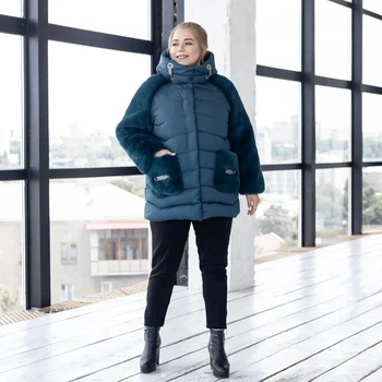 Зимняя куртка женская большого размера UF-fashion Зірка 3 - АП батал 52 волна