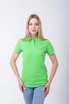 Футболка поло женская TvoePolo однотонная CLASSIC L Салатовая (830-06l)