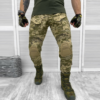 Мужские брюки RipStop с наколенниками пиксель / Крепкие уставные брюки размер M