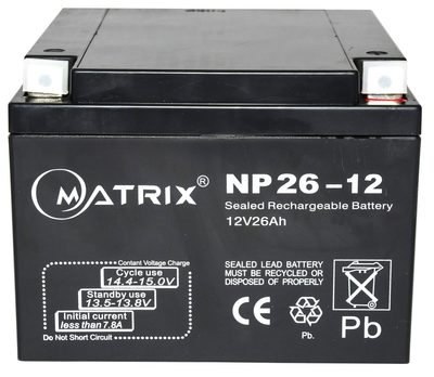 Свинцево-кислотна акумуляторна батарея Matrix 12V 26AH