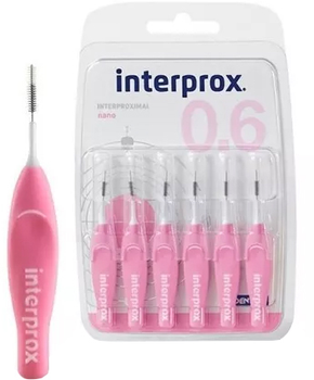 Szczoteczki do zębów Interprox 0.6 Interproximal Nano 6 szt (8427426033290)