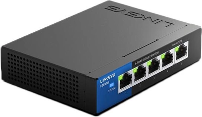 Niezarządzalny 5-portowy przełącznik GE firmy Linksys do komputerów stacjonarnych (LGS105-EU-RTL)