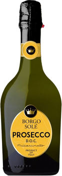 Вино ігристе Borgo Sole Prosecco DOC Brut біле сухе 0.75 л 11% (8008820162375_UA)