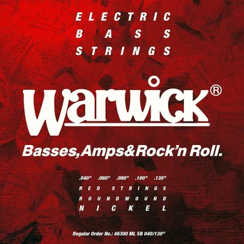 Струны для бас-гитары WARWICK 46300 RED Nickel Plated Medium Light 5-String (40-130)