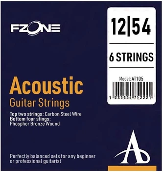 Струны для акустической гитары FZONE AT105 ACOUSTIC BRONZE (12-54)