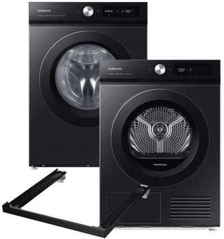 Стиральная машина полногабаритная Samsung WW11B1504CABUA + Сушильный автомат Samsung DV90BB5245ABUA + Соединительный комплект Samsung SKK-SSV (комплект)