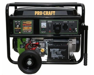 Генератор бензиновый ProCraft GP85 UNIVERSAL (8 кВт, 220В, электростартер)