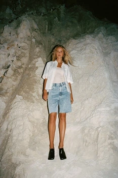 Боди - кофта от zara молочная в рубчик - М