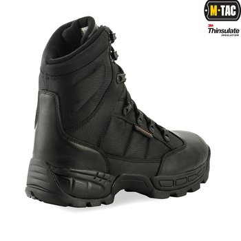 Берці зимові чоловічі тактичні черевики, що не промокають, M-tac Thinsulate Black розмір 42 (28 см) високі з утеплювачем