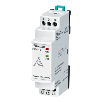 3x380V 5A Ненейтральне трифазне реле обриву фаз, асиметрія 40% [FKV-12] Samwha