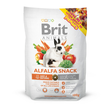 Смаколик Brit Alfalfa Animals для гризунів і кролів 100 г (8595602504916)