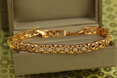 Браслет Xuping Jewelry важный момент 19 см 6 мм золотистый