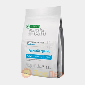 Ветеринарный диетический гипоаллергенный корм для собак Nature's Protection Superior Care Veterinary Diet Hypoallergenic Insect Adult All Breed Dogs с белком насекомых, 1,5 кг