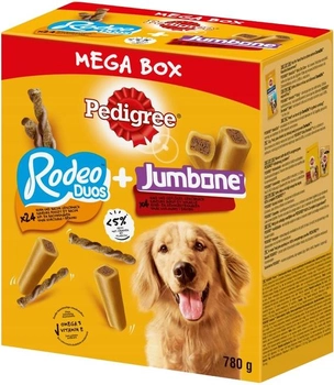 Ласощі для собак Pedigree mega box rodeo i jumbone 0.780 кг (4008429127649)