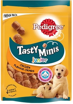 Ласощі для цуценят Pedigree Tasty Minis Junior з куркою 0.125 кг (5998749143575)