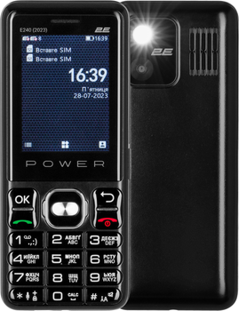 Мобільний телефон 2E E240 2023 Black (688130251068)