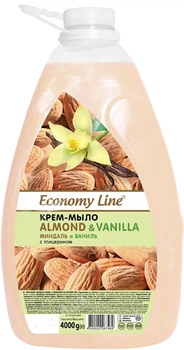 Крем-мило Sama Economy Line Мигдаль та Ваніль з гліцерином 4 л (4820270630570)